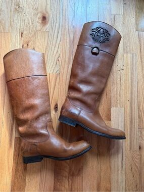 Frye Tall Brown Leather Riding Boots